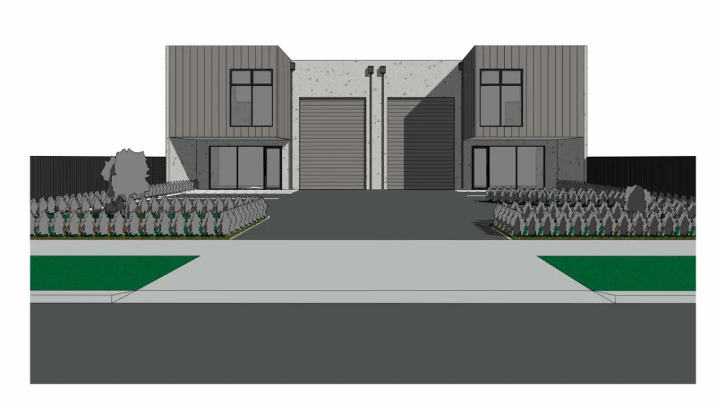 Architectural front elevation drawing for the Gawler Avenue project