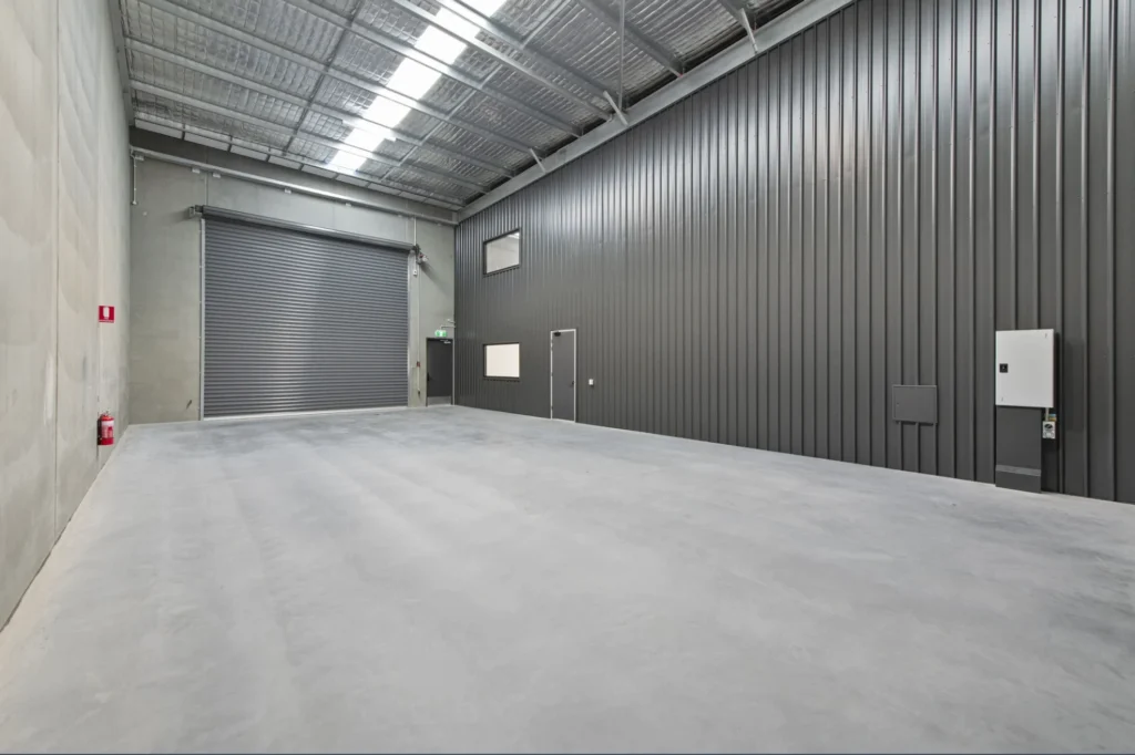 High-clearance warehouse interior at the Pleasant Grove project